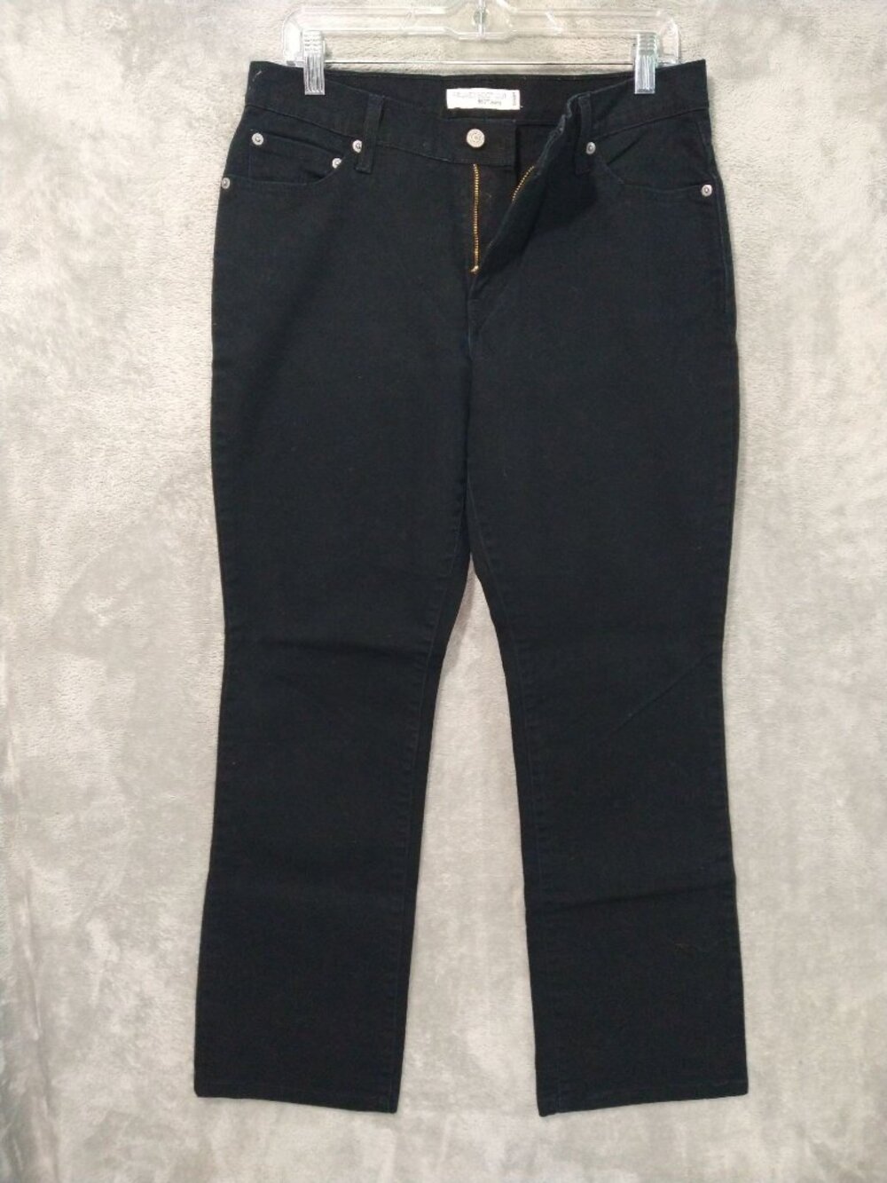 Levis 550 Jeans Womens 10 Black Denim Relaxed Fit Boot Cut Mid Rise Stretch